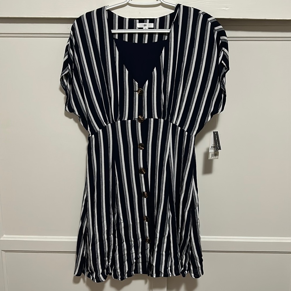 BP Navy blue striped dress. Never worn